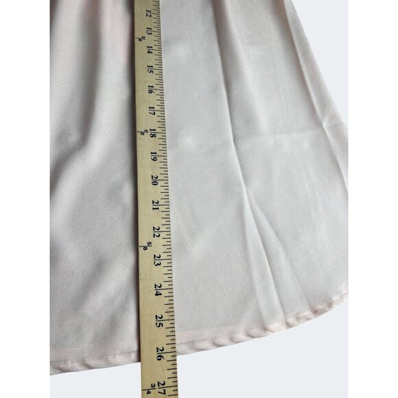 New York & Company Peach Sleeveless Embellished Bow Tie Blouse Medium - Picture 8 of 14